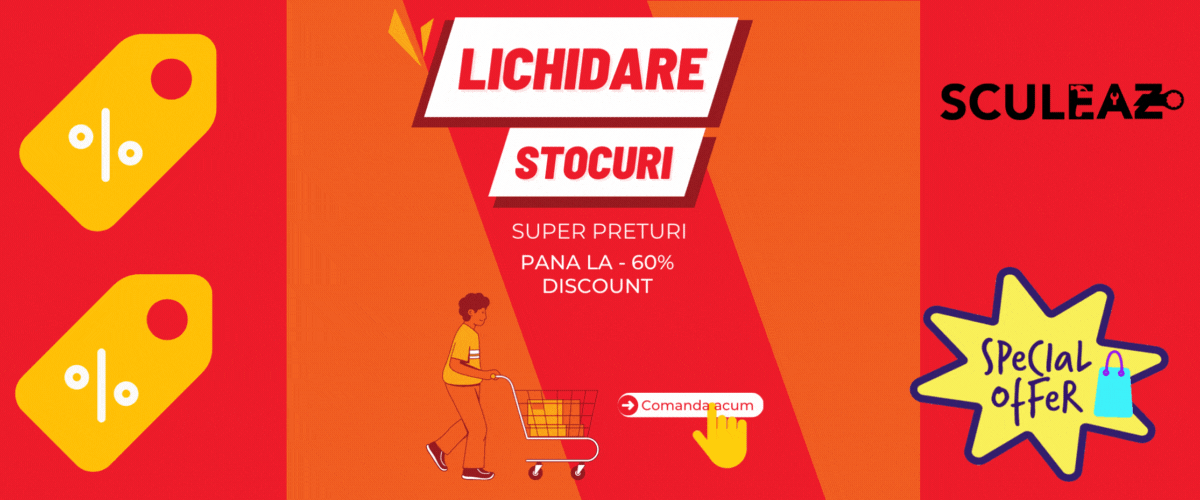 LICHIDARE DE STOC - Profita de cele mai preturi pentru afacerea ta - sculeaz.ro