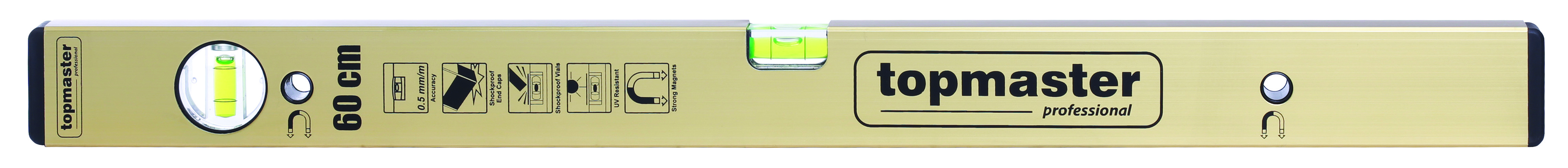Nivela aluminiu magnetica 2 bule 1500mm TMP STARK Top Master Pro [1]