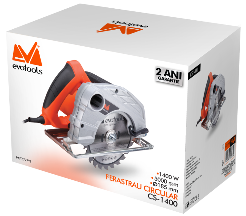 FIerastrau Circular CS 1400 EPTO 1400W 185mm EVOTOOLS [4]