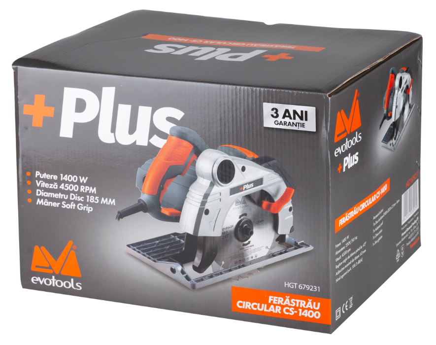Fierastrau Circular CS 1400 EPTO PLUS 1400W 185mm EVOTOOLS [6]