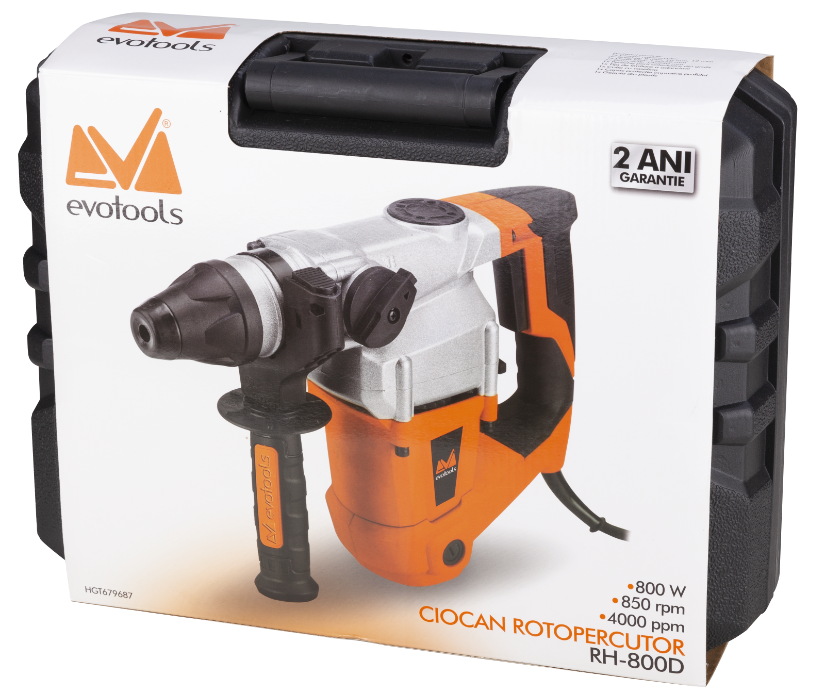 Ciocan Rotopercutor RH 800D EPTO SDS plus 800W 4J EVOTOOLS [6]