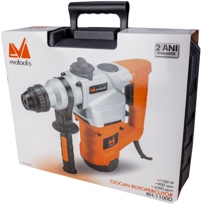 Ciocan Rotopercutor RH 1100D EPTO SDS plus 1100W 900rpm 5J EVOTOOLS [8]