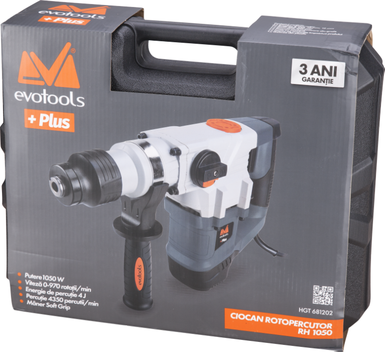 Ciocan Rotopercutor RH 1050 EPTO PLUS SDS plus 1050W 970rpm 4J EVOTOOLS [6]