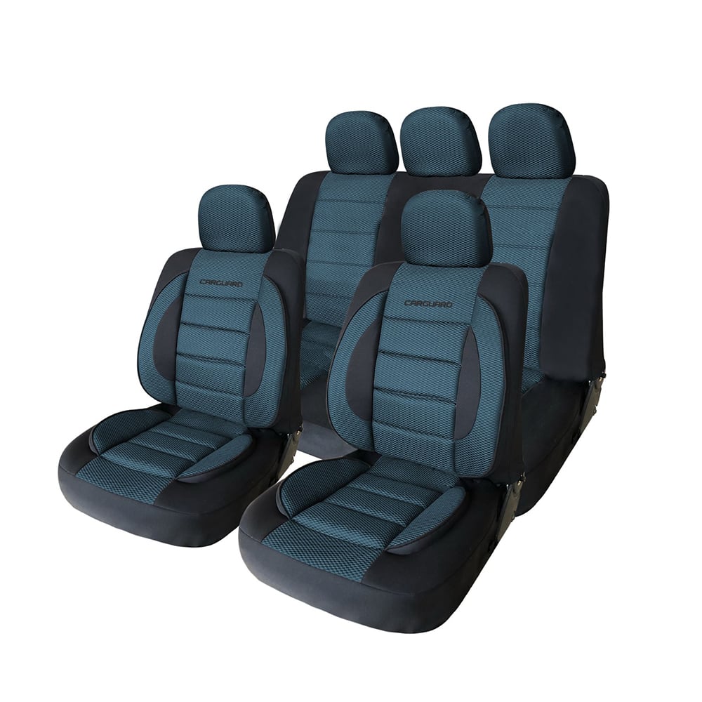 Huse universale premium pentru scaune auto albastru+negru - CARGUARD [1]