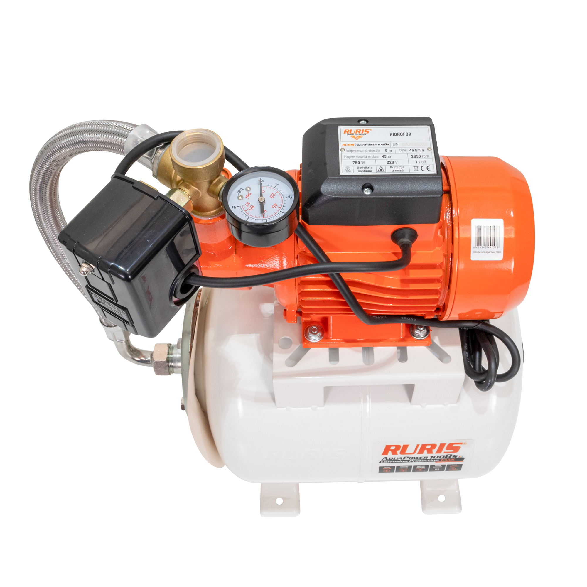 Hidrofor RURIS AquaPower 1008S, 750W, 19L, 46 l/min [65]