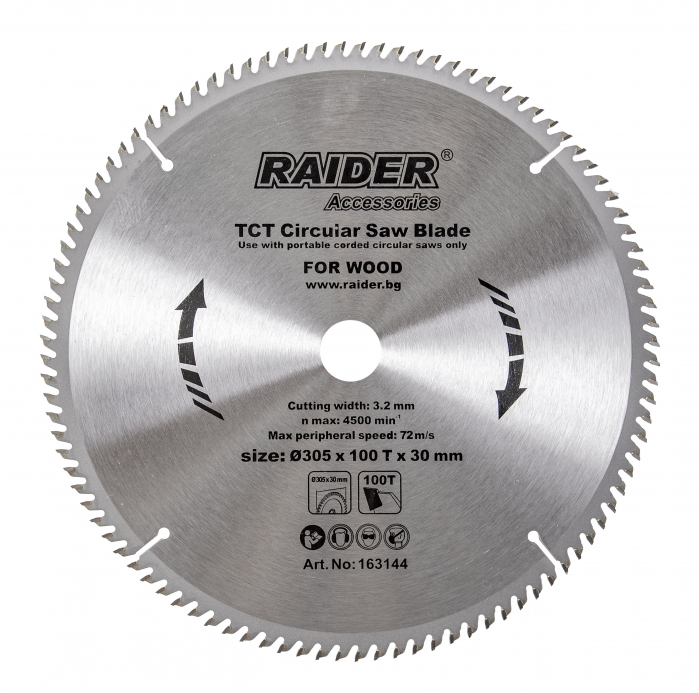 Disc circular pentru lemn o305x100Tx30mm Raider Abrazive