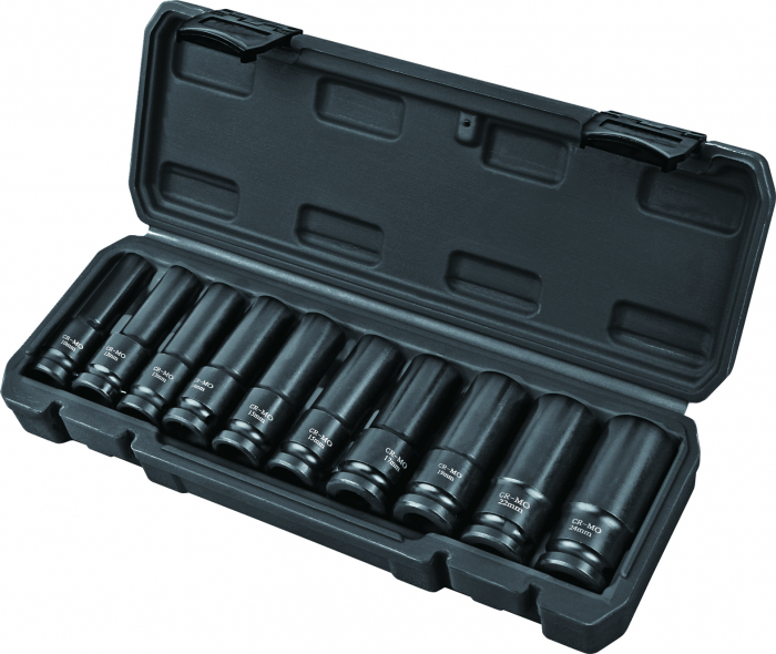 Set 10 chei tubulare lungi de impact 1 2 10-24mm TMP Top Master Pro