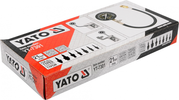 Manometru de compresie YATO max 21bar adaptor filetat [2]