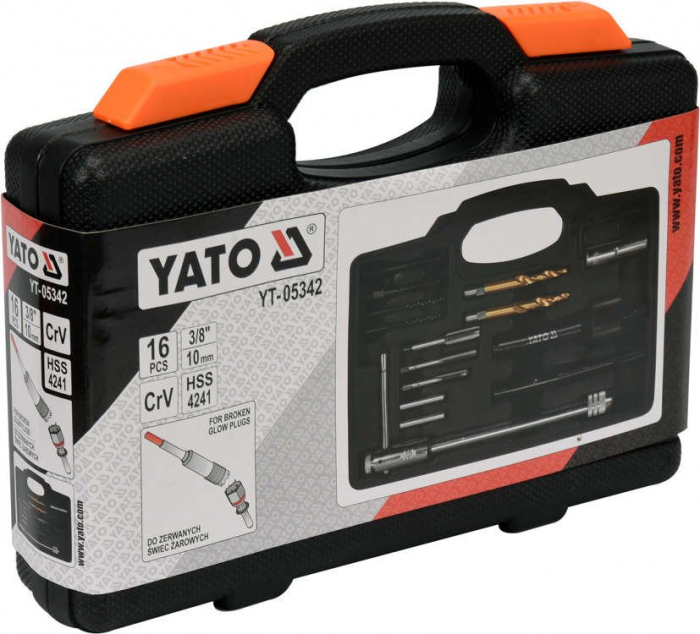 Set extractoare pentru bujii rupte YATO 3/8 CrV-HSS 16buc [4]