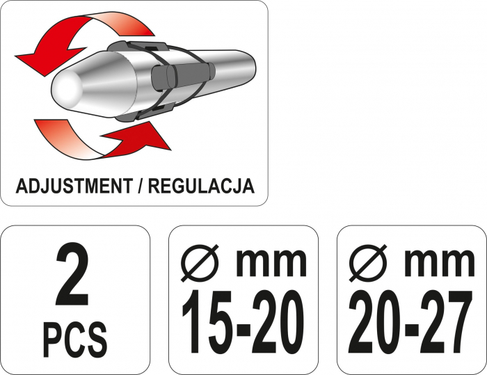 Set pentru centrat ambreiaj YATO 15-20mm / 20-27mm 2buc [5]