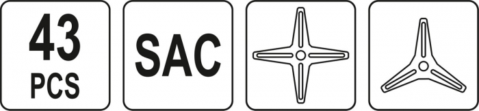 Kit intretinere ambreiaj SAC YATO 43buc [2]