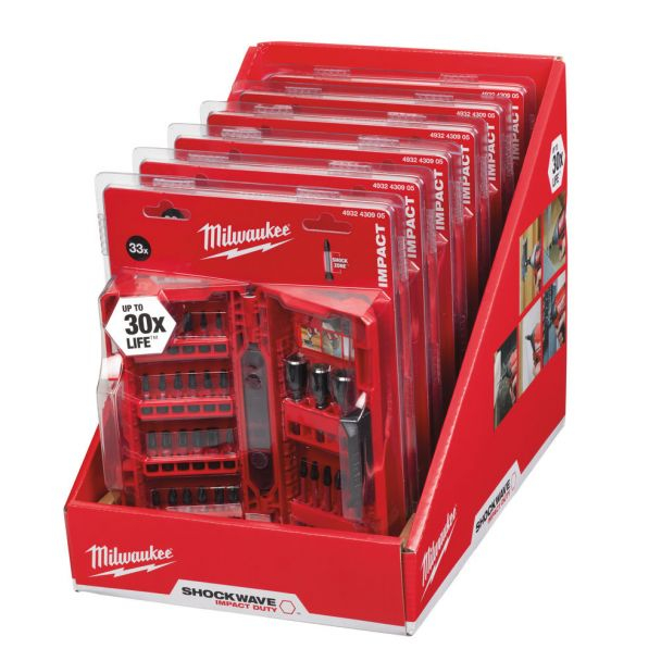 Set biti MILWAUKEE SHOCKWAVE prindere HEX 1/4 33buc [2]