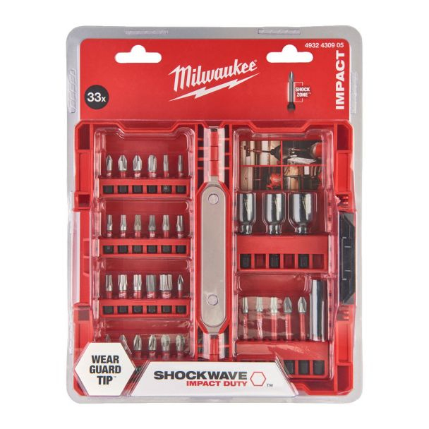 Set biti MILWAUKEE SHOCKWAVE prindere HEX 1/4 33buc [3]