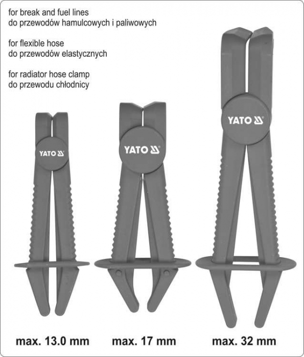 Set clesti plastic pentru furtunuri auto YATO 13-32mm 3buc [5]