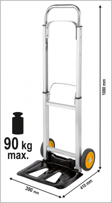 Carucior pentru transport pliabil VOREL aluminiu 660mm max 90kg [5]