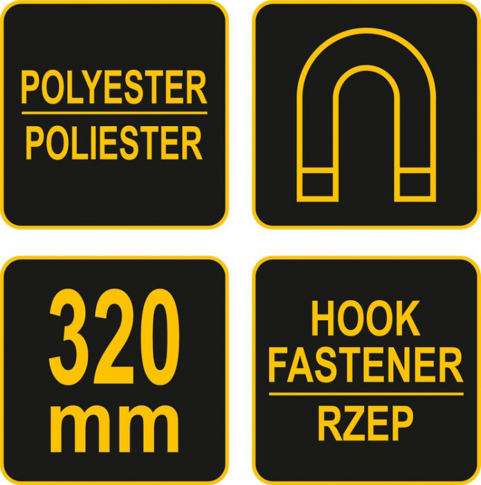 Bratara magnetica pentru piese mici VOREL 320mm POLIESTER [5]