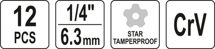 Set biti pentru clima YATO 1/4 12buc CrV [5]