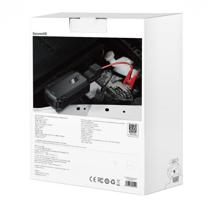 Acumulator extern pentru pornire/incarcare auto BASEUS Energy Max 20000mAh, 2000A, USB (negru) CGNL020001 [9]