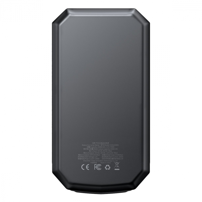 Acumulator extern pentru pornire/incarcare auto BASEUS Energy Max 20000mAh, 2000A, USB (negru) CGNL020001 [2]