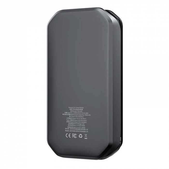 Acumulator extern pentru pornire/incarcare auto BASEUS Super Energy 12000mAh, 1000A, USB (negru) CRJS03-01 [2]