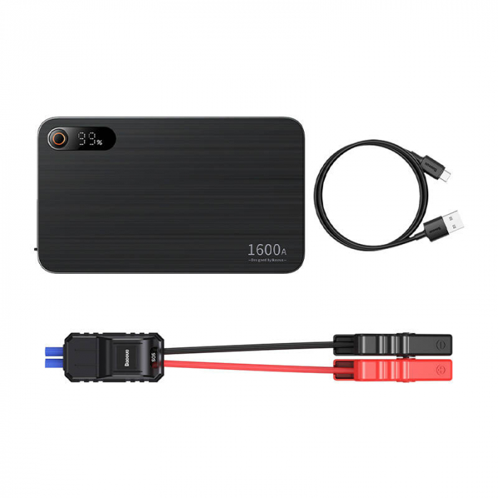 Acumulator extern pentru pornire/incarcare auto BASEUS Super Energy 1600A, USB (negru) CGNL070001 [7]
