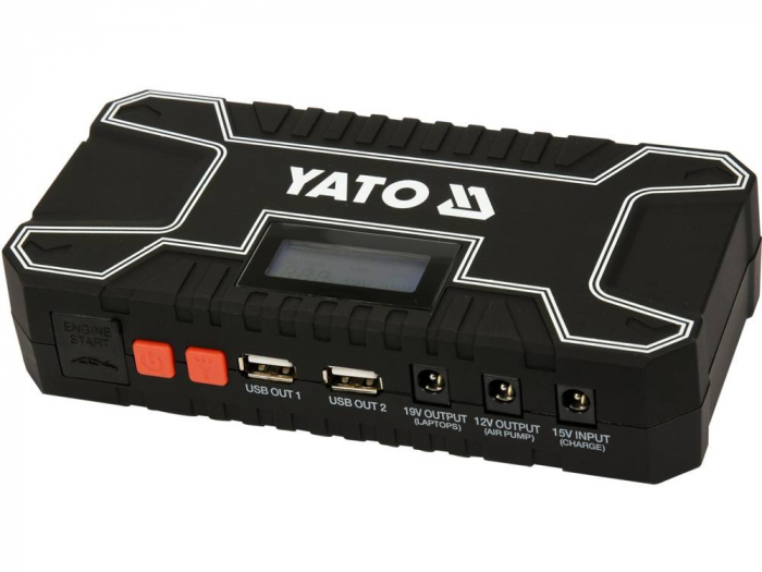 Acumulator extern cu display LCD YATO, pentru pornire/incarcare auto, Li-Po, 12000mAh, cu functie boost [3]