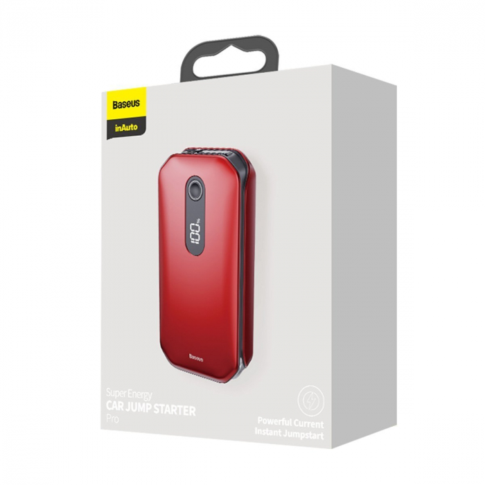 Acumulator extern pentru pornire/incarcare auto BASEUS Super Energy 12000mAh, 1000A, USB (rosu) CRJS03-09 [5]