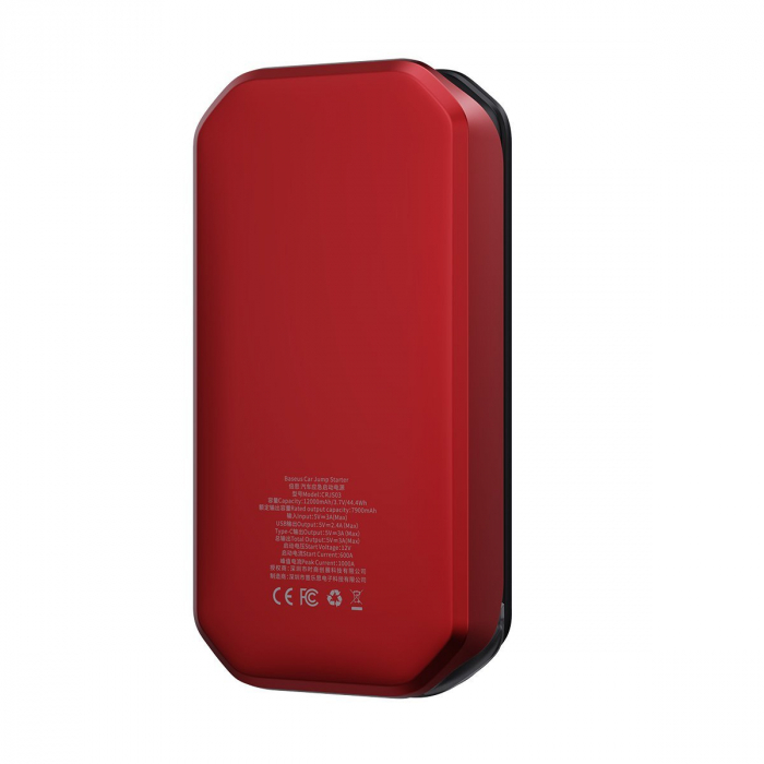 Acumulator extern pentru pornire/incarcare auto BASEUS Super Energy 12000mAh, 1000A, USB (rosu) CRJS03-09 [2]