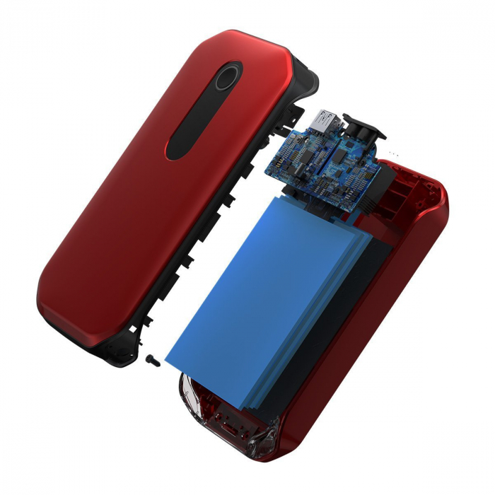 Acumulator extern pentru pornire/incarcare auto BASEUS Super Energy 12000mAh, 1000A, USB (rosu) CRJS03-09 [8]