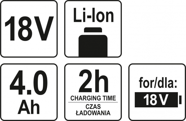 Acumulator YATO, Li-Ion, 18V, 4Ah [4]