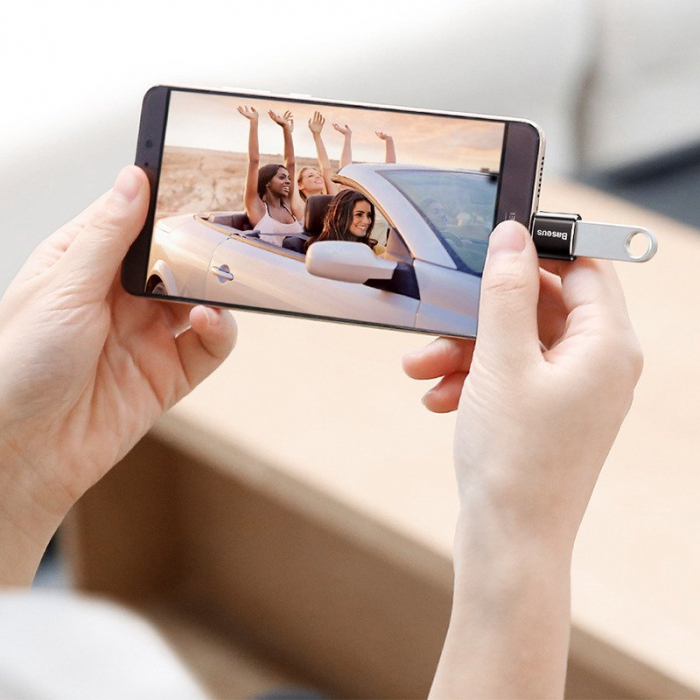 Adaptor conversie BASEUS USB la USB-C 2.4A (negru) CATOTG-01 [7]
