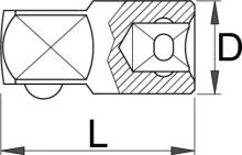 Adaptor Tubulara UNIOR, CR-V, 3/8 la 1/2 inch [2]