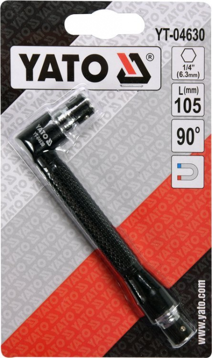 Adaptor unghiular pentru biti YATO 1/4 105mm CrV [3]