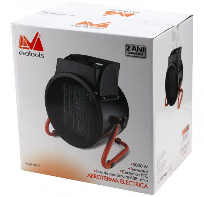 Aeroterma Electrica cu Rezistenta Ceramica EPTO 2000-5000W EVOTOOLS [2]
