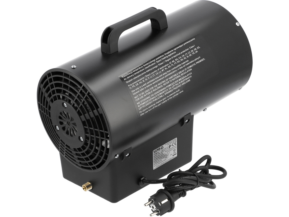 Incalzitor Electric pe Gaz 220V 15kW 70mPa 320m3/h 150m2 YATO [2]