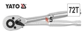 Antrenor cu clichet YATO, 3/8, CrV, 175mm [3]