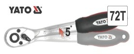 Antrenor cu clichet YATO, curbat, 1/2", 72T, 250mm [3]
