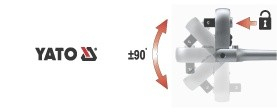 Antrenor cu clichet YATO, flexibil, 3/8", 72T, 242mm [3]
