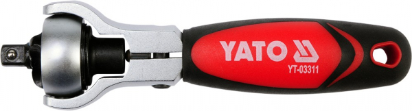 Antrenor cu clichet YATO, rabatabil, pentru tubulara S, 1/4", 72T [4]
