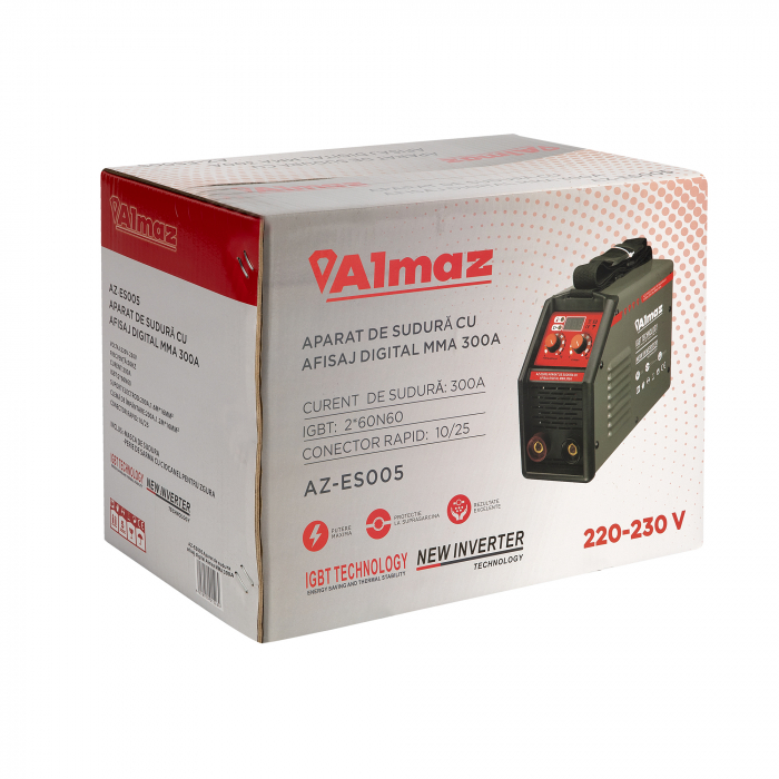 Aparat de sudura digital tip invertor ALMAZ MMA 300A electrozi 1.6-5 mm [8]