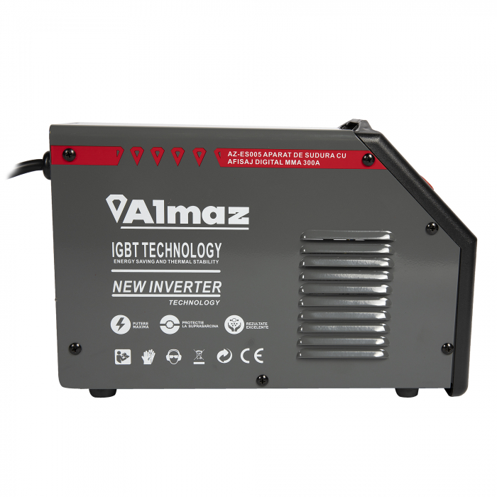 Aparat de sudura digital tip invertor ALMAZ MMA 300A electrozi 1.6-5 mm [3]