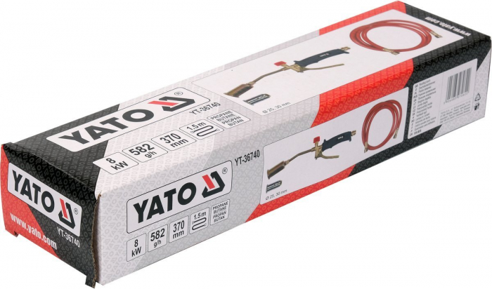 Arzator cu gaz pentru acoperis YATO 8kW 1.5m 370mm [3]