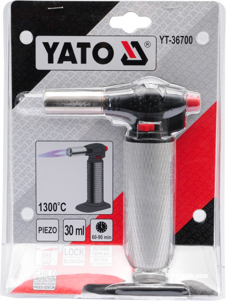 Arzator cu gaz YATO, piezo, 30ml, 1300 °C [4]
