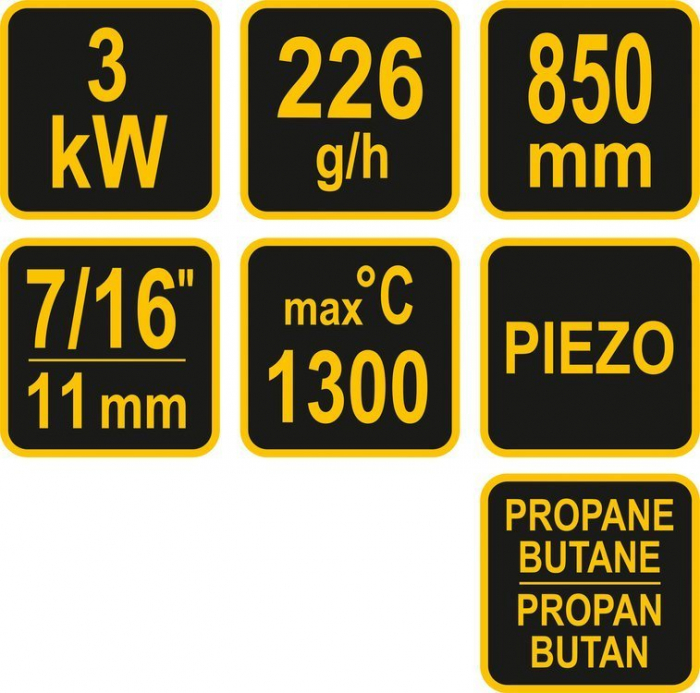 Arzator pentru buruieni PIEZO 3kW 850mm VOREL [4]