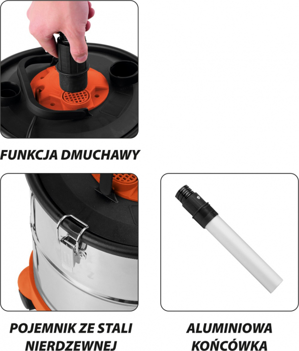 Aspirator pentru cenusa VOREL 800W 20L [4]