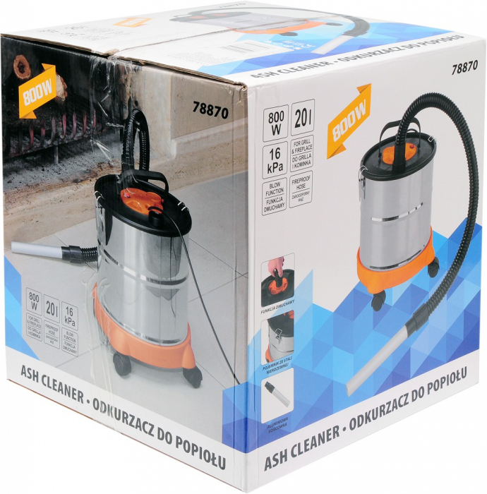 Aspirator pentru cenusa VOREL 800W 20L [6]