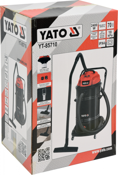 Aspirator umed/uscat YATO, 2400W, 70L, negru [3]