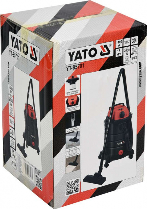 Aspirator umed/uscat YATO 1400W 30L negru [4]