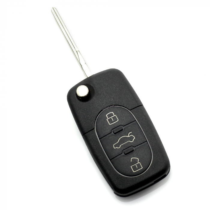 Audi - Carcasa cheie tip briceag, cu 3 butoane - baterie 2032 - CARGUARD