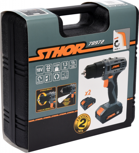 Autofiletanta cu acumulator STHOR, 18V, 1.3Ah, Li-Ion, 2 acumulatori [6]